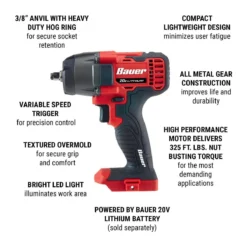 Cheap ๐ฏ BAUER 20V Cordless 3/8 in. Compact Impact Wrench - Tool Only ๐ 18 Cheap ๐ฏ BAUER 20V Cordless 3/8 in. Compact Impact Wrench - Tool Only ๐ -BAUER Sales 56124 W2