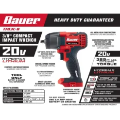 Cheap ๐ฏ BAUER 20V Cordless 3/8 in. Compact Impact Wrench - Tool Only ๐ 19 Cheap ๐ฏ BAUER 20V Cordless 3/8 in. Compact Impact Wrench - Tool Only ๐ -BAUER Sales 56124 W2SS