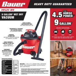 Best reviews of ๐ BAUER 9 Gallon 4.5 Peak Horsepower Wet/Dry Vacuum ๐ 19 Best reviews of ๐ BAUER 9 Gallon 4.5 Peak Horsepower Wet/Dry Vacuum ๐ -BAUER Sales 56202 W2SS