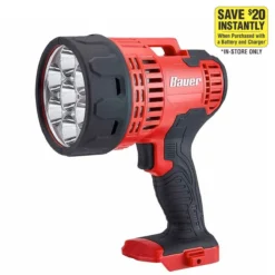 Outlet 🛒 BAUER 20V Cordless 2500 Lumen Spotlight – Tool Only ⭐