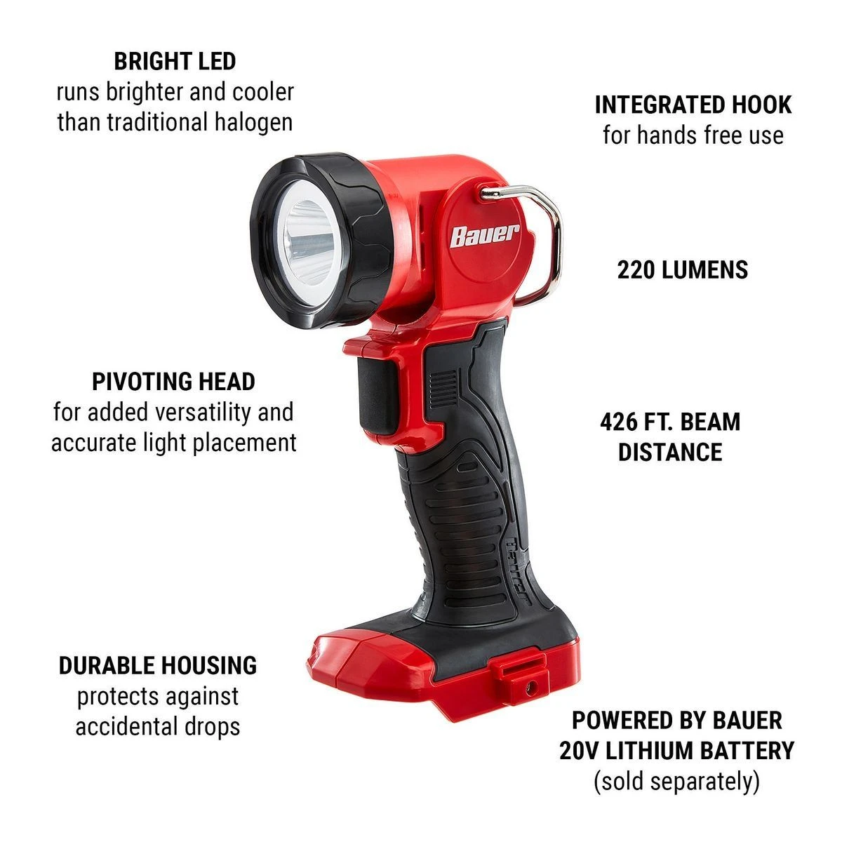 Top 10 ๐งจ BAUER 20V Cordless 220 Lumen Work Light โ Tool Only ๐คฉ 7 Top 10 ๐งจ BAUER 20V Cordless 220 Lumen Work Light โ Tool Only ๐คฉ - Image 5
