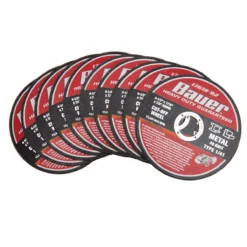 Discount 🔥 BAUER 4-1/2 in. x 1/16 in. x 7/8 in. Type 1/41 Metal Cut-off Wheel 10 Pk. 🛒