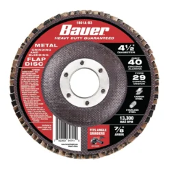 Buy ⭐ BAUER 4-1/2 in. 40 Grit Zirconia Type 29 Flap Disc 🧨