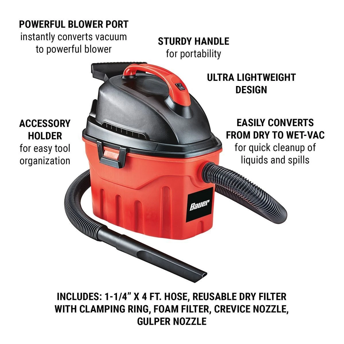 Best reviews of โญ BAUER 3 Gallon 3 Peak Horsepower Wet/Dry Vacuum ๐คฉ 5 Best reviews of โญ BAUER 3 Gallon 3 Peak Horsepower Wet/Dry Vacuum ๐คฉ - Image 3